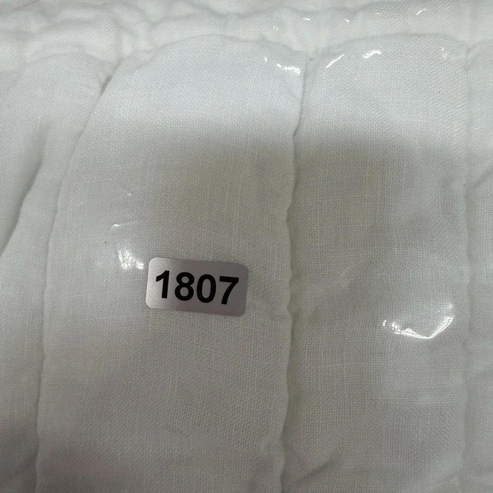 West Elm Quilted King Size Pillow Sham White Cotton Linen Shabby Feminine‎ Chic